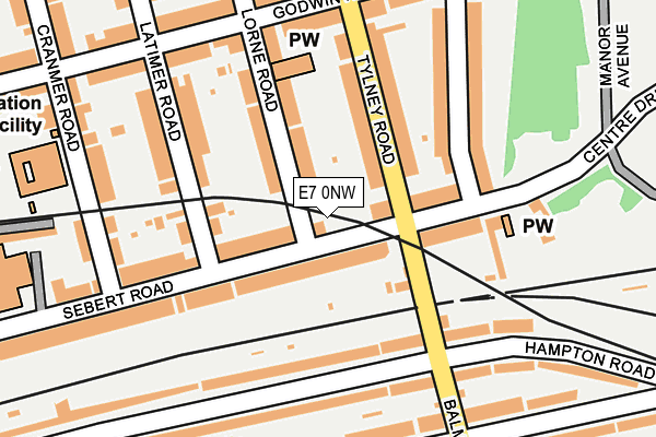 E7 0NW map - OS OpenMap – Local (Ordnance Survey) E7 0NW map - OS OpenMap – Local (Ordnance Survey)