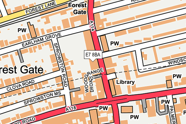 E7 8BA map - OS OpenMap – Local (Ordnance Survey) E7 8BA map - OS OpenMap – Local (Ordnance Survey)