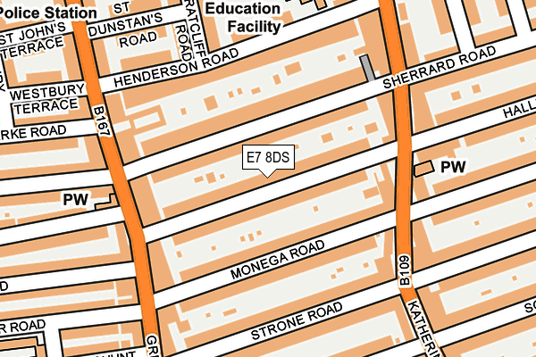 E7 8DS map - OS OpenMap – Local (Ordnance Survey) E7 8DS map - OS OpenMap – Local (Ordnance Survey)
