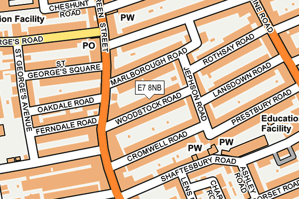 E7 8NB map - OS OpenMap – Local (Ordnance Survey) E7 8NB map - OS OpenMap – Local (Ordnance Survey)