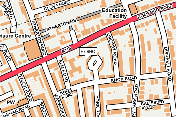 E7 9HQ map - OS OpenMap – Local (Ordnance Survey) E7 9HQ map - OS OpenMap – Local (Ordnance Survey)