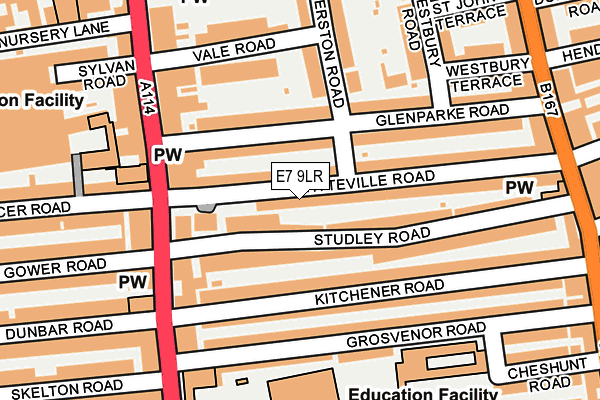 E7 9LR map - OS OpenMap – Local (Ordnance Survey)