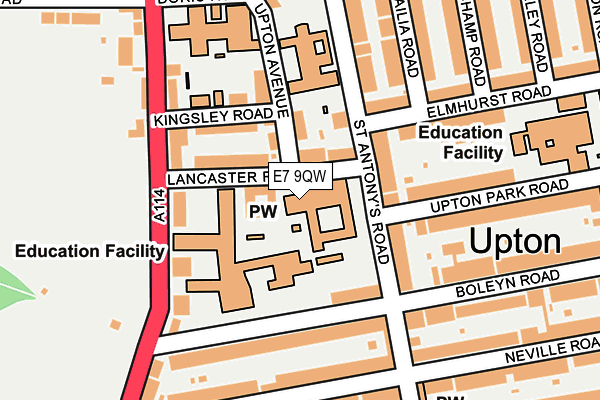 E7 9QW map - OS OpenMap – Local (Ordnance Survey) E7 9QW map - OS OpenMap – Local (Ordnance Survey)