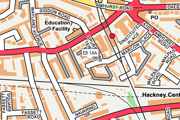 E8 1AA map - OS OpenMap – Local (Ordnance Survey) E8 1AA map - OS OpenMap – Local (Ordnance Survey)
