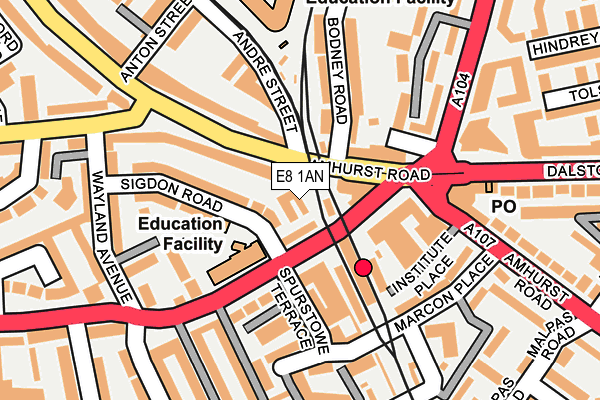 E8 1AN map - OS OpenMap – Local (Ordnance Survey) E8 1AN map - OS OpenMap – Local (Ordnance Survey)