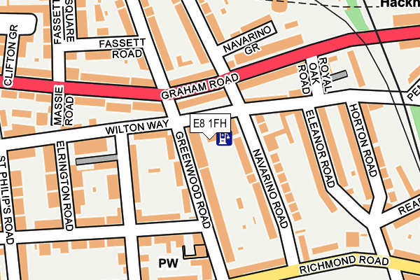 E8 1FH map - OS OpenMap – Local (Ordnance Survey) E8 1FH map - OS OpenMap – Local (Ordnance Survey)