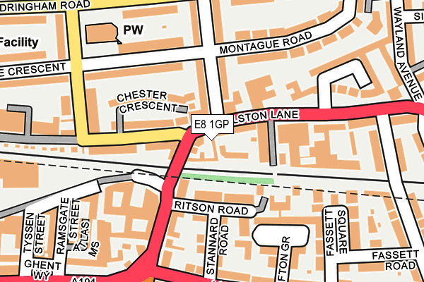 E8 1GP map - OS OpenMap – Local (Ordnance Survey) E8 1GP map - OS OpenMap – Local (Ordnance Survey)