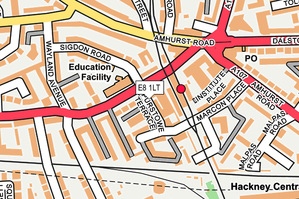 E8 1LT map - OS OpenMap – Local (Ordnance Survey) E8 1LT map - OS OpenMap – Local (Ordnance Survey)