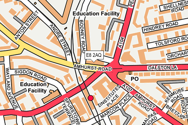 E8 2AQ map - OS OpenMap – Local (Ordnance Survey) E8 2AQ map - OS OpenMap – Local (Ordnance Survey)
