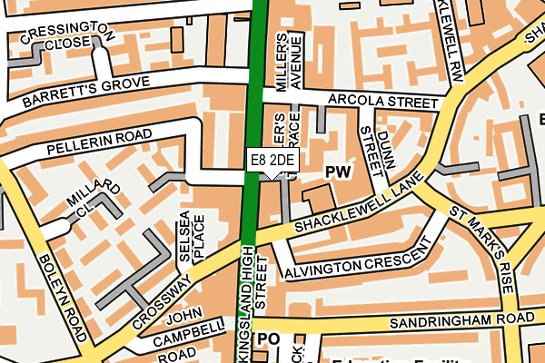 E8 2DE map - OS OpenMap – Local (Ordnance Survey) E8 2DE map - OS OpenMap – Local (Ordnance Survey)