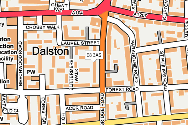 E8 3AS map - OS OpenMap – Local (Ordnance Survey) E8 3AS map - OS OpenMap – Local (Ordnance Survey)