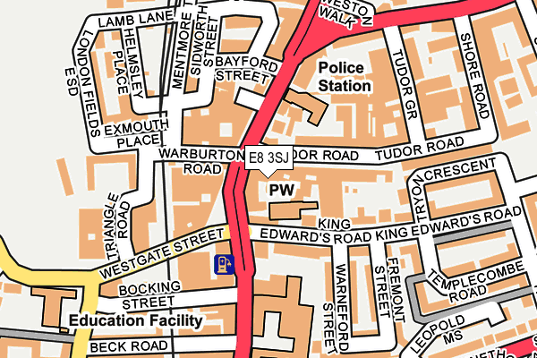 E8 3SJ map - OS OpenMap – Local (Ordnance Survey) E8 3SJ map - OS OpenMap – Local (Ordnance Survey)