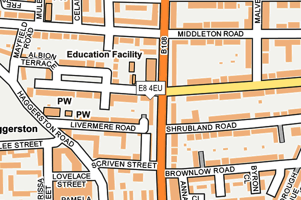 E8 4EU map - OS OpenMap – Local (Ordnance Survey) E8 4EU map - OS OpenMap – Local (Ordnance Survey)