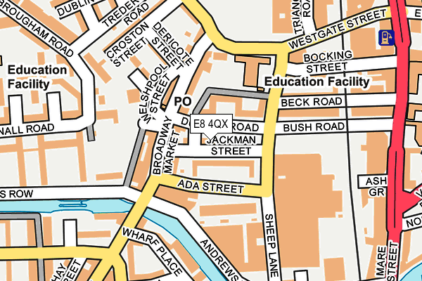 E8 4QX map - OS OpenMap – Local (Ordnance Survey) E8 4QX map - OS OpenMap – Local (Ordnance Survey)