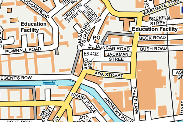 E8 4QZ map - OS OpenMap – Local (Ordnance Survey) E8 4QZ map - OS OpenMap – Local (Ordnance Survey)