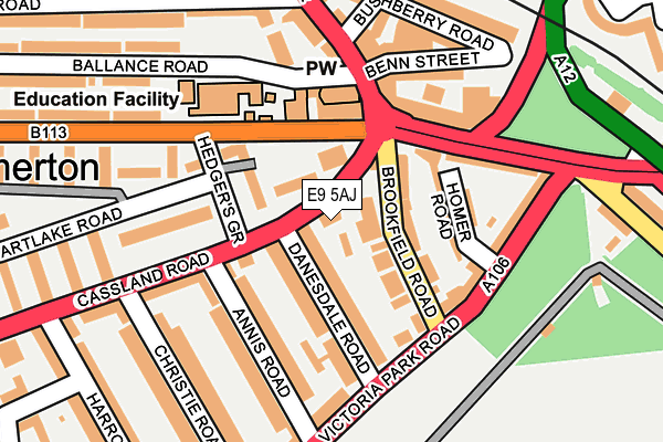 E9 5AJ map - OS OpenMap – Local (Ordnance Survey) E9 5AJ map - OS OpenMap – Local (Ordnance Survey)