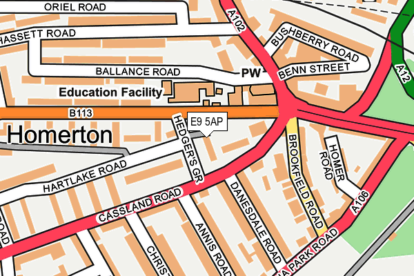 E9 5AP map - OS OpenMap – Local (Ordnance Survey) E9 5AP map - OS OpenMap – Local (Ordnance Survey)