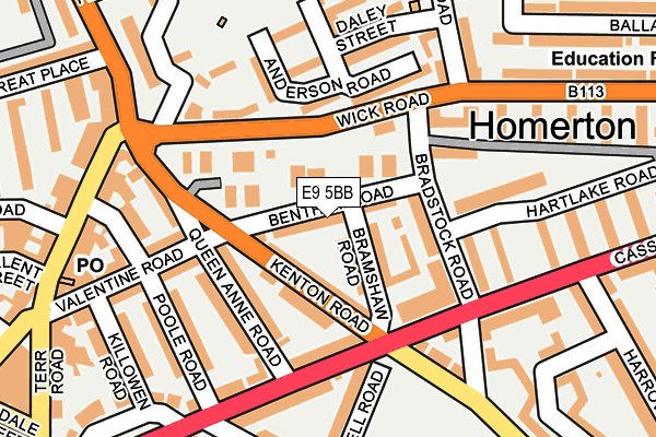 E9 5BB map - OS OpenMap – Local (Ordnance Survey) E9 5BB map - OS OpenMap – Local (Ordnance Survey)