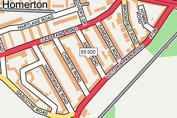 E9 5DD map - OS OpenMap – Local (Ordnance Survey) E9 5DD map - OS OpenMap – Local (Ordnance Survey)