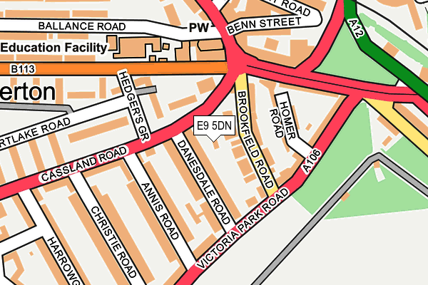 E9 5DN map - OS OpenMap – Local (Ordnance Survey) E9 5DN map - OS OpenMap – Local (Ordnance Survey)