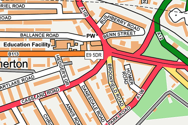 E9 5DR map - OS OpenMap – Local (Ordnance Survey) E9 5DR map - OS OpenMap – Local (Ordnance Survey)