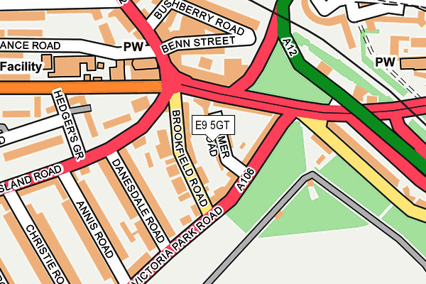 E9 5GT map - OS OpenMap – Local (Ordnance Survey) E9 5GT map - OS OpenMap – Local (Ordnance Survey)