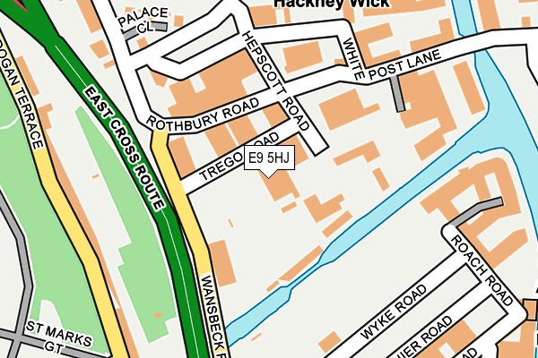 E9 5HJ map - OS OpenMap – Local (Ordnance Survey)