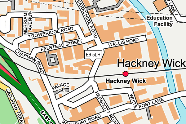 E9 5LH map - OS OpenMap – Local (Ordnance Survey)