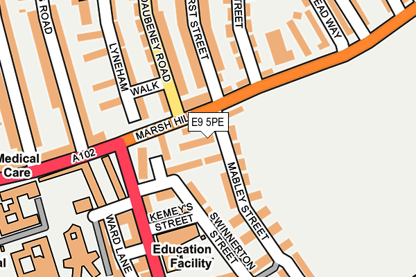 E9 5PE map - OS OpenMap – Local (Ordnance Survey) E9 5PE map - OS OpenMap – Local (Ordnance Survey)