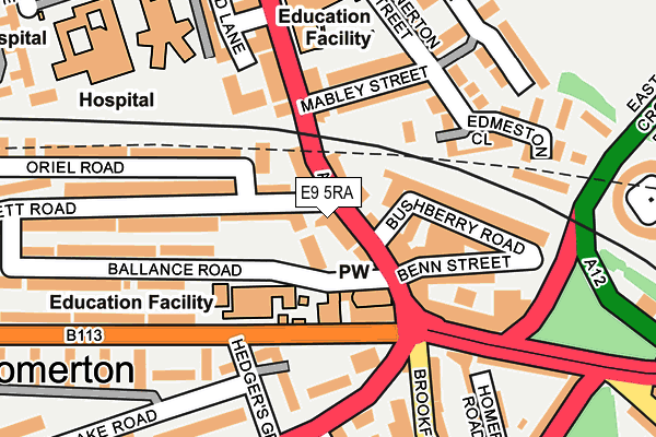 E9 5RA map - OS OpenMap – Local (Ordnance Survey) E9 5RA map - OS OpenMap – Local (Ordnance Survey)