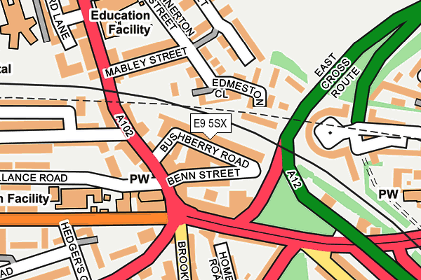 E9 5SX map - OS OpenMap – Local (Ordnance Survey) E9 5SX map - OS OpenMap – Local (Ordnance Survey)