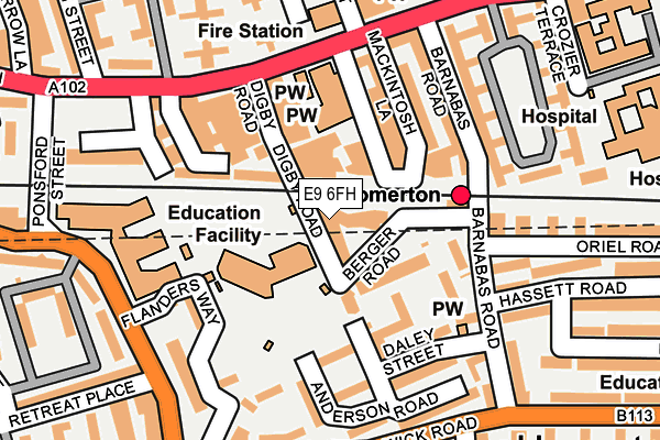E9 6FH map - OS OpenMap – Local (Ordnance Survey) E9 6FH map - OS OpenMap – Local (Ordnance Survey)