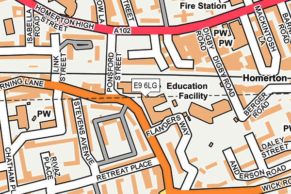 E9 6LG map - OS OpenMap – Local (Ordnance Survey) E9 6LG map - OS OpenMap – Local (Ordnance Survey)