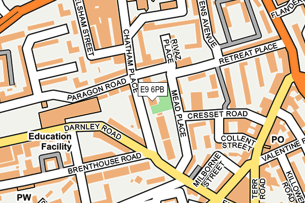 E9 6PB map - OS OpenMap – Local (Ordnance Survey) E9 6PB map - OS OpenMap – Local (Ordnance Survey)