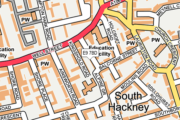 E9 7BD map - OS OpenMap – Local (Ordnance Survey) E9 7BD map - OS OpenMap – Local (Ordnance Survey)