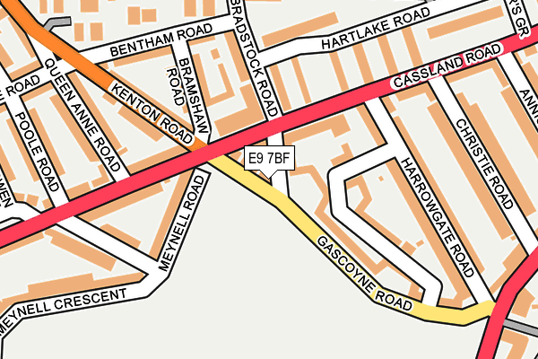 E9 7BF map - OS OpenMap – Local (Ordnance Survey) E9 7BF map - OS OpenMap – Local (Ordnance Survey)