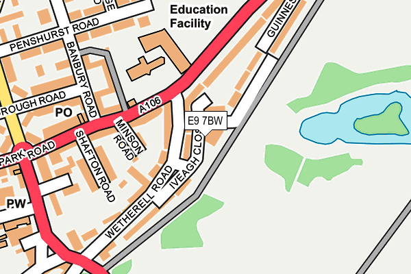E9 7BW map - OS OpenMap – Local (Ordnance Survey)