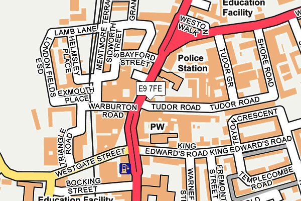 E9 7FE map - OS OpenMap – Local (Ordnance Survey) E9 7FE map - OS OpenMap – Local (Ordnance Survey)