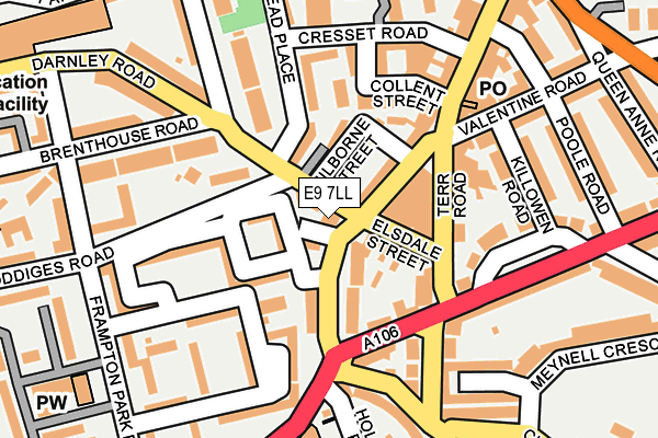 E9 7LL map - OS OpenMap – Local (Ordnance Survey) E9 7LL map - OS OpenMap – Local (Ordnance Survey)