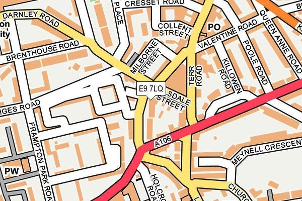 E9 7LQ map - OS OpenMap – Local (Ordnance Survey) E9 7LQ map - OS OpenMap – Local (Ordnance Survey)