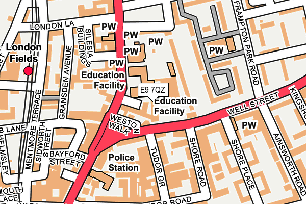 E9 7QZ map - OS OpenMap – Local (Ordnance Survey) E9 7QZ map - OS OpenMap – Local (Ordnance Survey)
