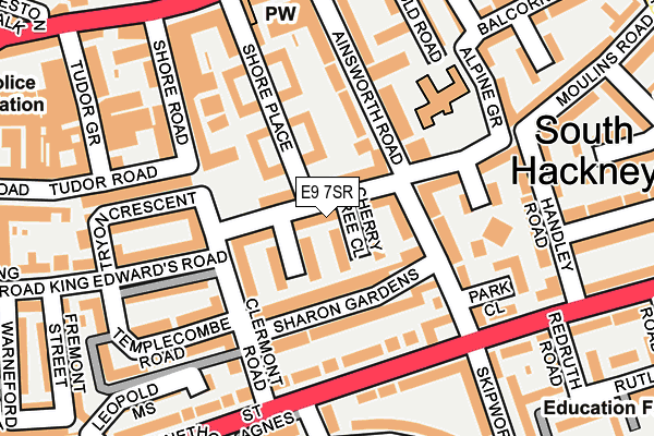 E9 7SR map - OS OpenMap – Local (Ordnance Survey) E9 7SR map - OS OpenMap – Local (Ordnance Survey)