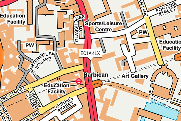 EC1A 4LX map - OS OpenMap – Local (Ordnance Survey) EC1A 4LX map - OS OpenMap – Local (Ordnance Survey)