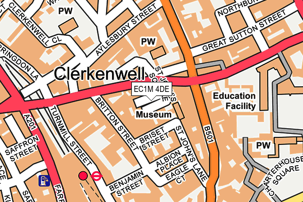 EC1M 4DE map - OS OpenMap – Local (Ordnance Survey)