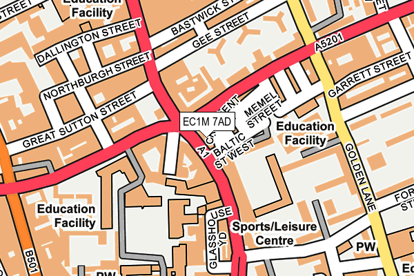 EC1M 7AD map - OS OpenMap – Local (Ordnance Survey) EC1M 7AD map - OS OpenMap – Local (Ordnance Survey)