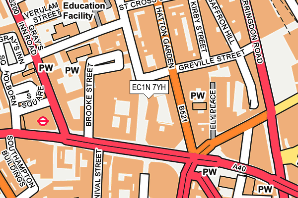 EC1N 7YH map - OS OpenMap – Local (Ordnance Survey) EC1N 7YH map - OS OpenMap – Local (Ordnance Survey)