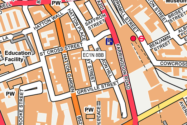 EC1N 8BB map - OS OpenMap – Local (Ordnance Survey) EC1N 8BB map - OS OpenMap – Local (Ordnance Survey)