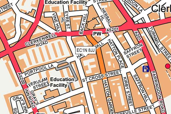 EC1N 8JJ map - OS OpenMap – Local (Ordnance Survey) EC1N 8JJ map - OS OpenMap – Local (Ordnance Survey)