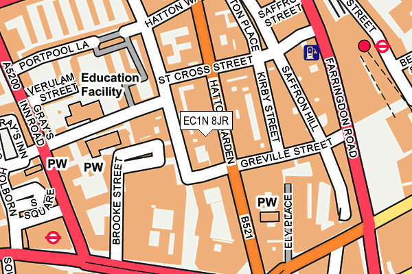 EC1N 8JR map - OS OpenMap – Local (Ordnance Survey) EC1N 8JR map - OS OpenMap – Local (Ordnance Survey)
