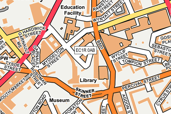 EC1R 0AB map - OS OpenMap – Local (Ordnance Survey) EC1R 0AB map - OS OpenMap – Local (Ordnance Survey)